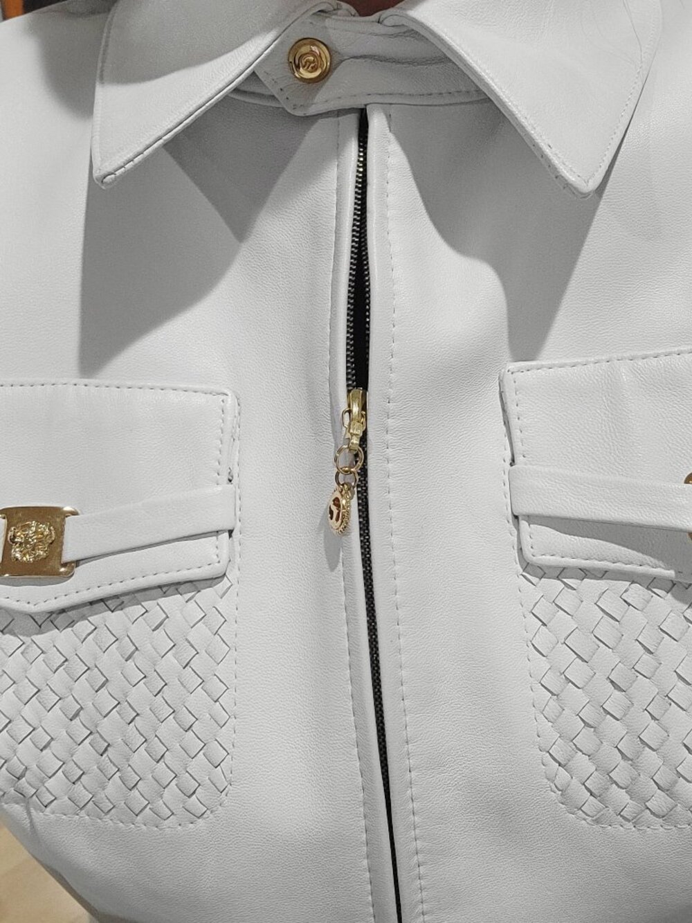 Womens Leather Jacket White